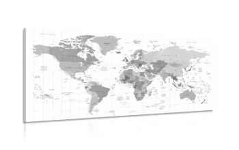 Obraz szara mapa na białym tle