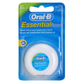 Oral B Essential Floss woskowana nić dentystyczna o smaku mięty 50 m