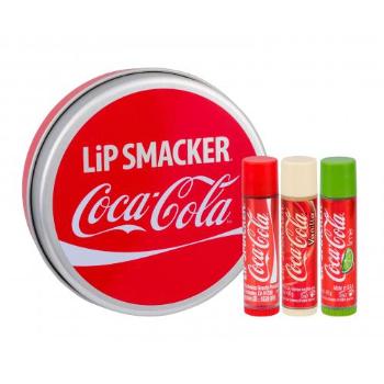 Lip Smacker Coca-Cola zestaw Balsam do ust 3 x 4 g + Pudełeczko dla kobiet