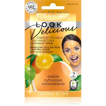Eveline Cosmetics Look Delicious Orange & Lime maseczka nawilżająca i rozświetlająca z efektem peelingu 10 ml