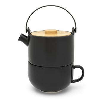 Czarny kamionkowy dzbanek do herbaty 500 ml Umea – Bredemeijer