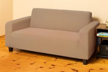 Pokrowiec na sofę 3 osobową Malaga - jasnobrazowy - Rozmiar 3 osobowa