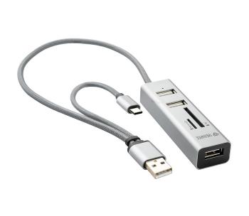 Yenkee - Rozgałęźnik i czytnik kart USB 2.0 i USB-C OTG