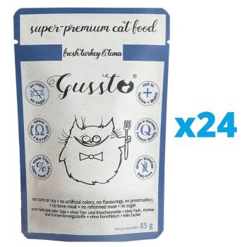 GUSSTO Cat Fresh Turkey&amp;Tuna mokra karma dla kotów indyk i tuńczyk 24x85 g