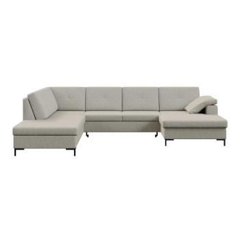 Jasnobeżowa rozkładana sofa w kształcie U Ghado Moor, lewostronna