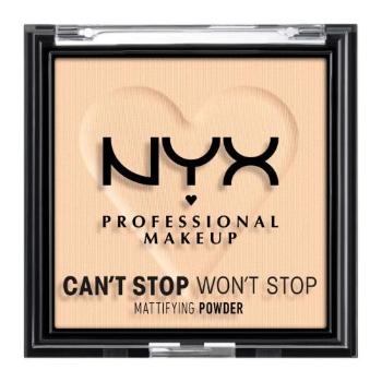NYX Professional Makeup Can't Stop Won't Stop Mattifying Powder 6 g puder dla kobiet 02 Light