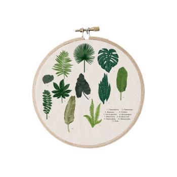 Dekoracja ścienna Surdic Stitch Hoop Leafes Index, ⌀ 27 cm