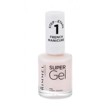 Rimmel London Super Gel French Manicure STEP1 12 ml lakier do paznokci dla kobiet 092 Ivory Tower