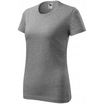 Klasyczna koszulka damska, ciemnoszary marmur, XL