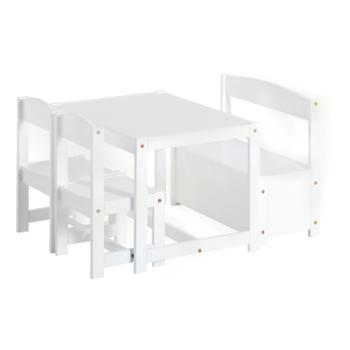 Hoppekids Stół z krzesełkami Mathilde 4-części biały