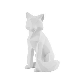 Matowa biała figurka w kształcie lisa PT LIVING Origami Fox, wys. 26 cm