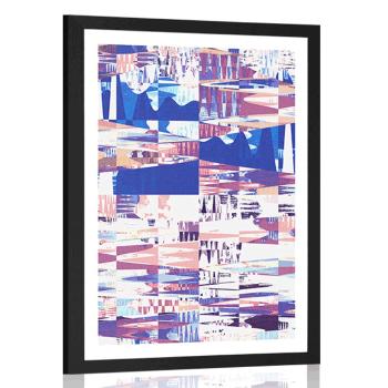 Plakat z passe-partout geometryczne wzory - 40x60 black