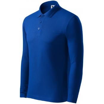 Męska koszulka polo z długim rękawem, królewski niebieski, XL
