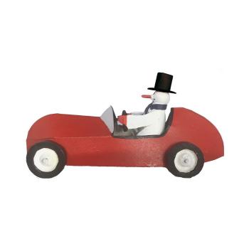 Figurka świąteczna Snowman in Sportscar – G-Bork