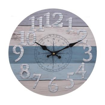 Zegar ścienny Blue - niebieski - Rozmiar 35 x 35 x 5 cm