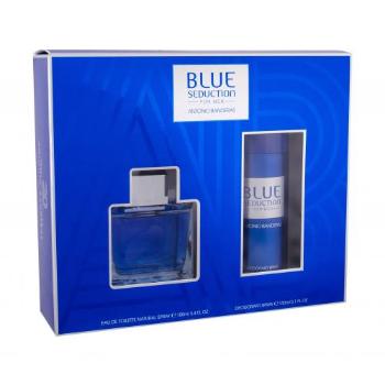 Antonio Banderas Blue Seduction zestaw Edt 100 ml + Dezodorant 150 ml dla mężczyzn Uszkodzone pudełko