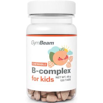 GymBeam B-Complex for Kids kompleks witamin z grupy B dla dzieci smak Apricot 120 tabletek