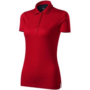 Damska elegancka merceryzowana koszulka polo, formula red, M
