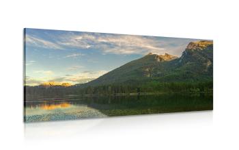 Obraz jezioro przy górach - 100x50