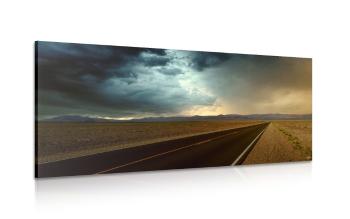 Obraz droga na środku pustyni - 120x60