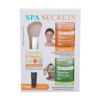 Xpel Spa Secrets zestaw Maseczka do twarzy 60 ml x 2 + pędzel kosmetyczny dla kobiet