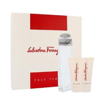 Salvatore Ferragamo Pour Femme zestaw Edp 100ml + 50ml Balsam + 50ml Żel pod prysznic dla kobiet