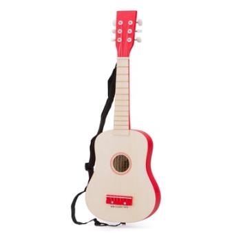 New Classic Toys Gitara DeLuxe, kolor naturlany/czerwony