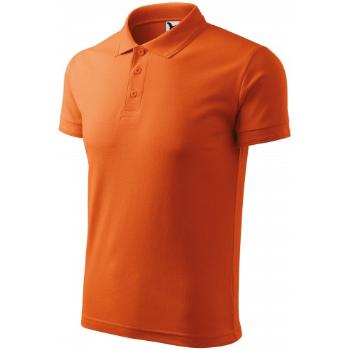 Męska luźna koszulka polo, pomarańczowy, 4XL