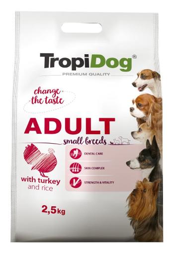 TROPIDOG Premium Adult S Turkey&amp;Rice 2,5kg sucha karma dla psów małych ras Indyk i ryż