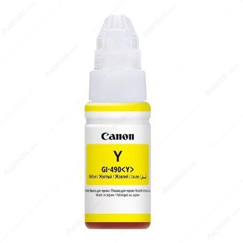 Canon originální ink GI-490 Y, yellow, 7000str., 70ml, 0666C001, Canon PIXMA G1400, G2400, G3400