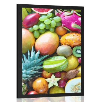 Plakat tropikalne owoce - 60x90 white