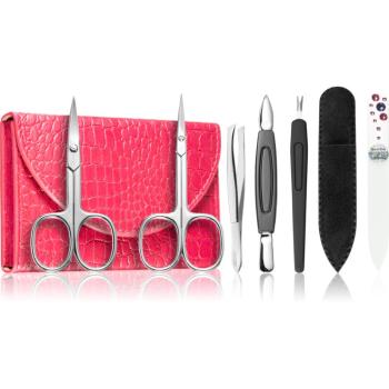 DuKaS Premium Line Solingen zestaw do manicure 214 Pink (+ etui)