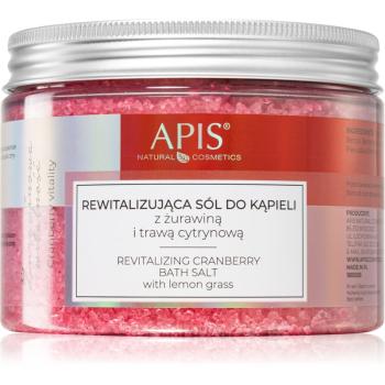 Apis Natural Cosmetics Cranberry Vitality relaksująca sól do kąpieli z minerałami z Morza Martwego 650 g