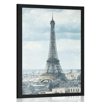 Plakat zimowy Paryż - 30x45 silver