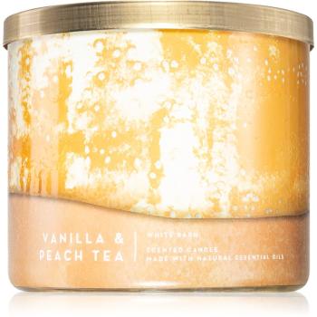 Bath & Body Works Vanilla & Peach Tea świeczka zapachowa 411 szt.