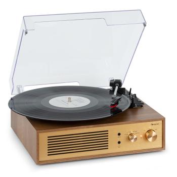 Auna Berklee TT Classic, gramofon, napęd paskowy, 33 1/3 i 45 obr./min, głośniki stereo