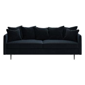 Granatowa aksamitna sofa Ghado Esme, 214 cm