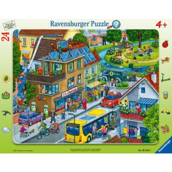 Puzzle ramkowe Nasze zielone miasto 24 elementy - Ravensburger