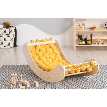 Żółty fotel bujany dla dzieci Cuna – Adeko