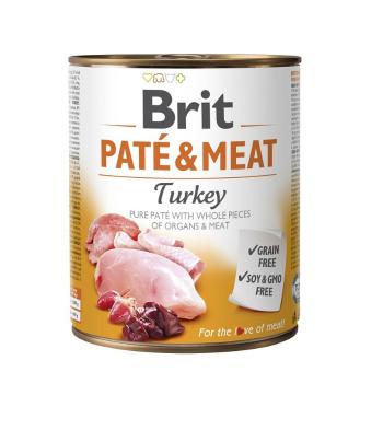 BRIT Pate&amp;Meat turkey 6 x 800 g pasztet z indykiem