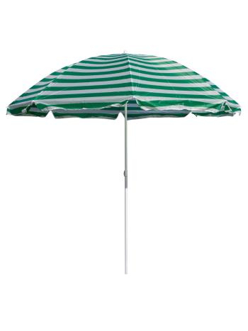 Parasol plażowy - zielone paski - Rozmiar średnica 230cm, wys. 212cm