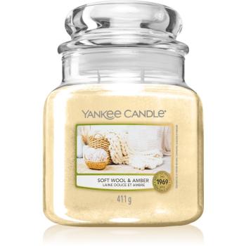 Yankee Candle Soft Wool & Amber świeczka zapachowa 411 g