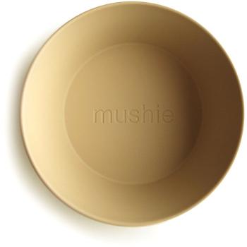 Mushie Round Dinnerware Bowl miska Mustard 2 szt.