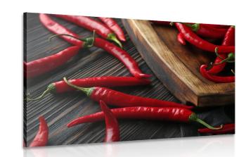 Obraz talerz z papryczkami chilli - 90x60