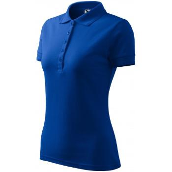 Damska elegancka koszulka polo, królewski niebieski, M