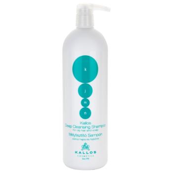 Kallos KJMN Deep Cleansing szampon dogłębnie oczyszczający do przetłuszczających się włosów i skóry głowy 1000 ml