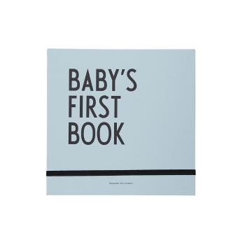 Niebieska pamiątkowa książeczka dziecięca Design Letters Baby's First Book