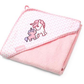 BabyOno Towel Bamboo ręcznik kąpielowy z kapturem z bambusa Pink 100x100 cm