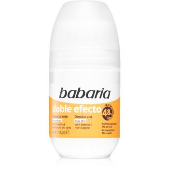 Babaria Deodorant Double Effect antyperspirant roll-on na spowolnienie odrastania włosków 50 ml