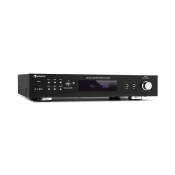 Auna AMP-9200 BT, cyfrowy wzmacniacz stereo, 2 x 60 W RMS, Bluetooth, 2 x mikrofon, czarny